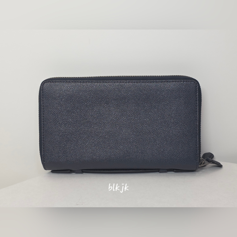 Coach Crossgrain Double Zip Travel Wallet *Blue* NWOT - Picture 2 of 16